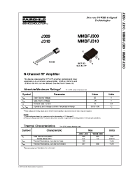 Datasheet MMBFJ310 manufacturer Fairchild